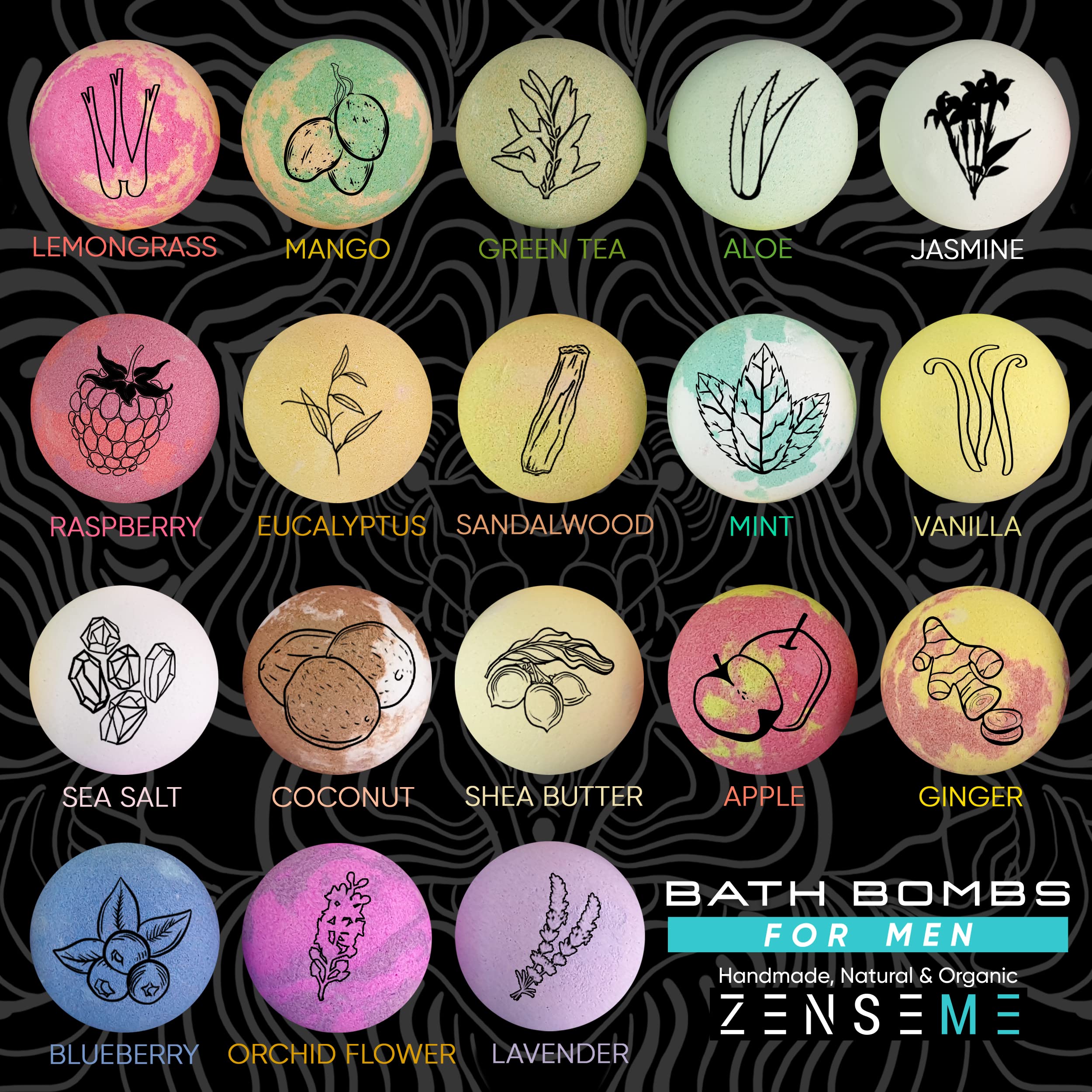 ZenseMe lemon-grass-orange bomb for energizing bath time and mood lift.