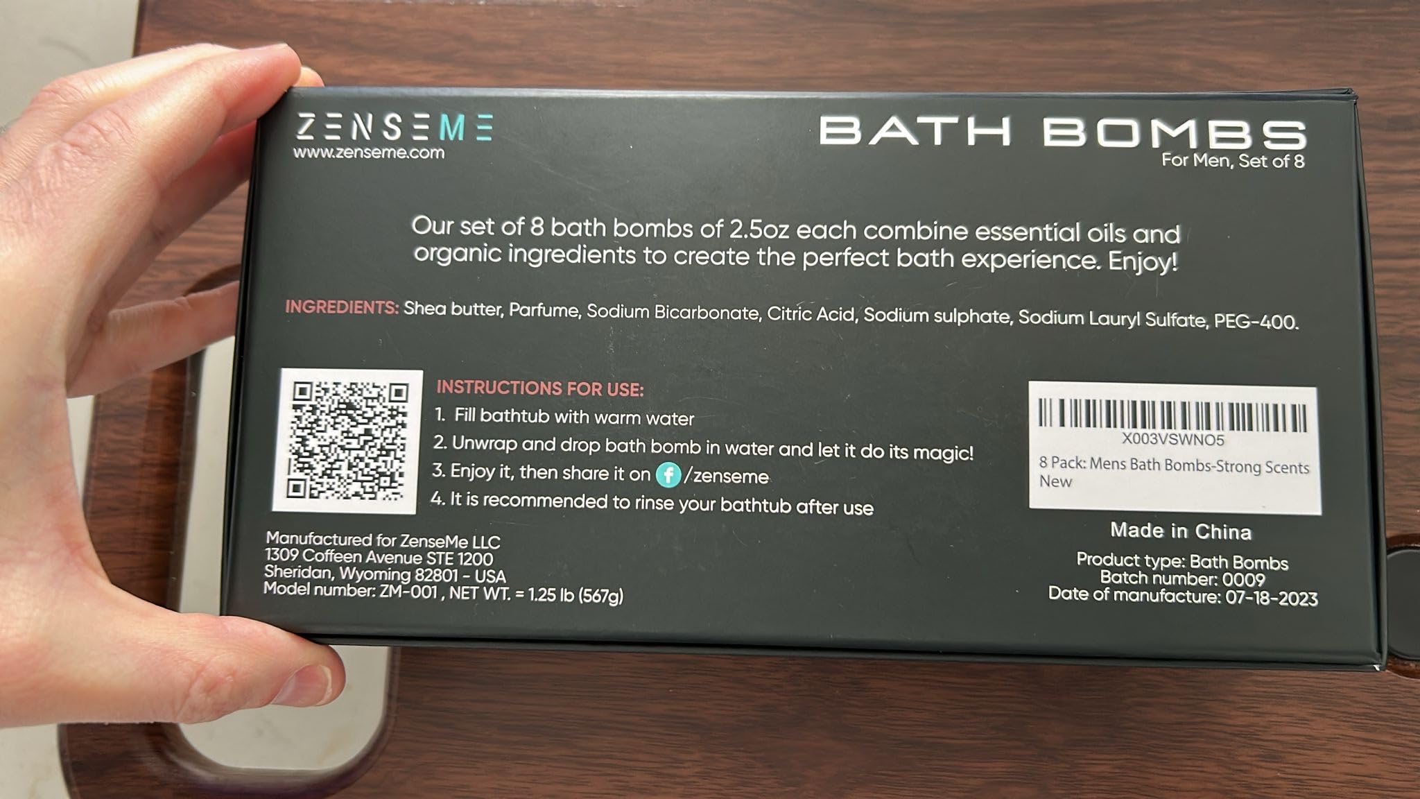 ZenseMe shea butter bomb nourishes skin while fizzing gently.
