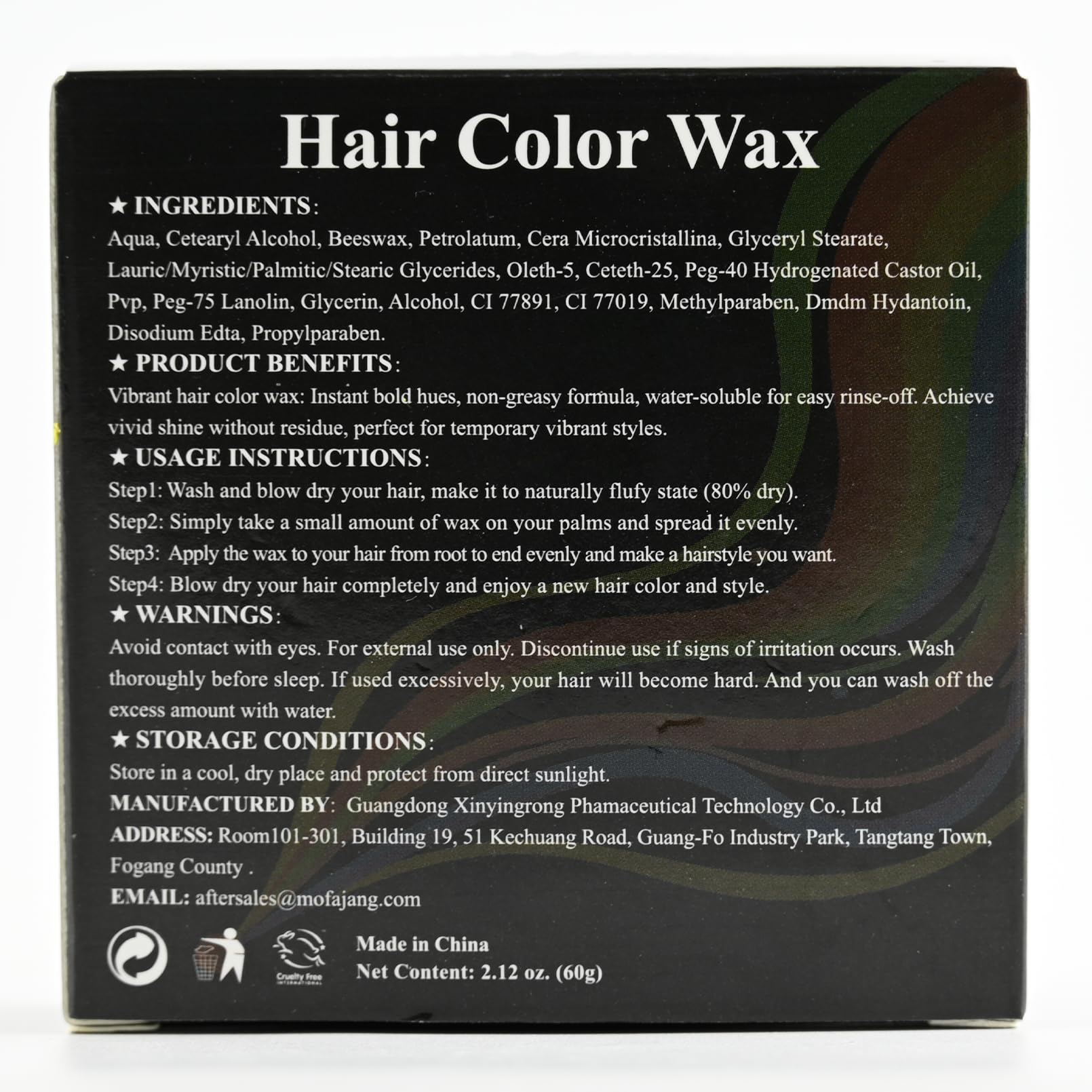 ZENTANMEI 2.12 oz gray package ready for at-home styling.
