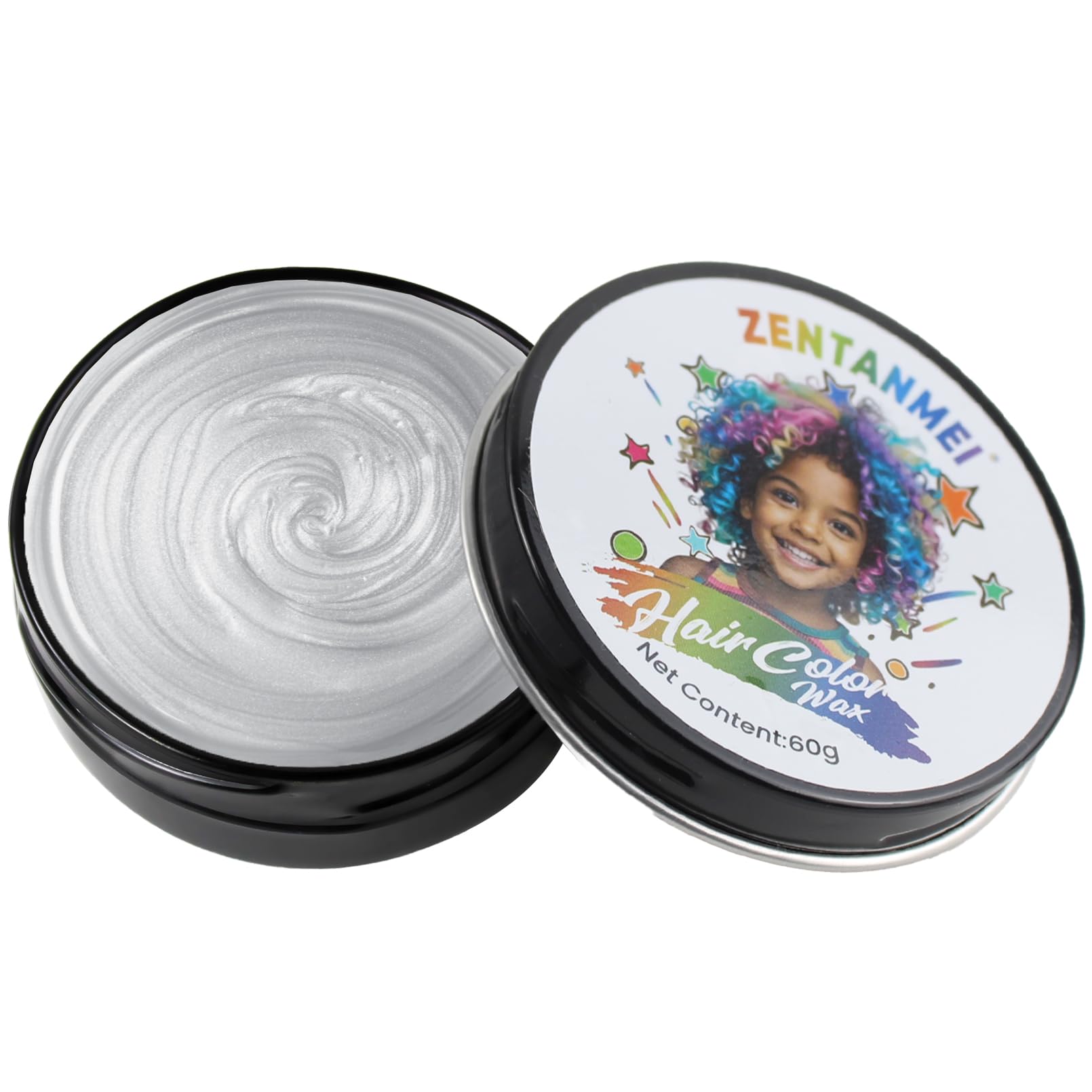 ZENTANMEI gray wax tube for quick, washable color on hair.
