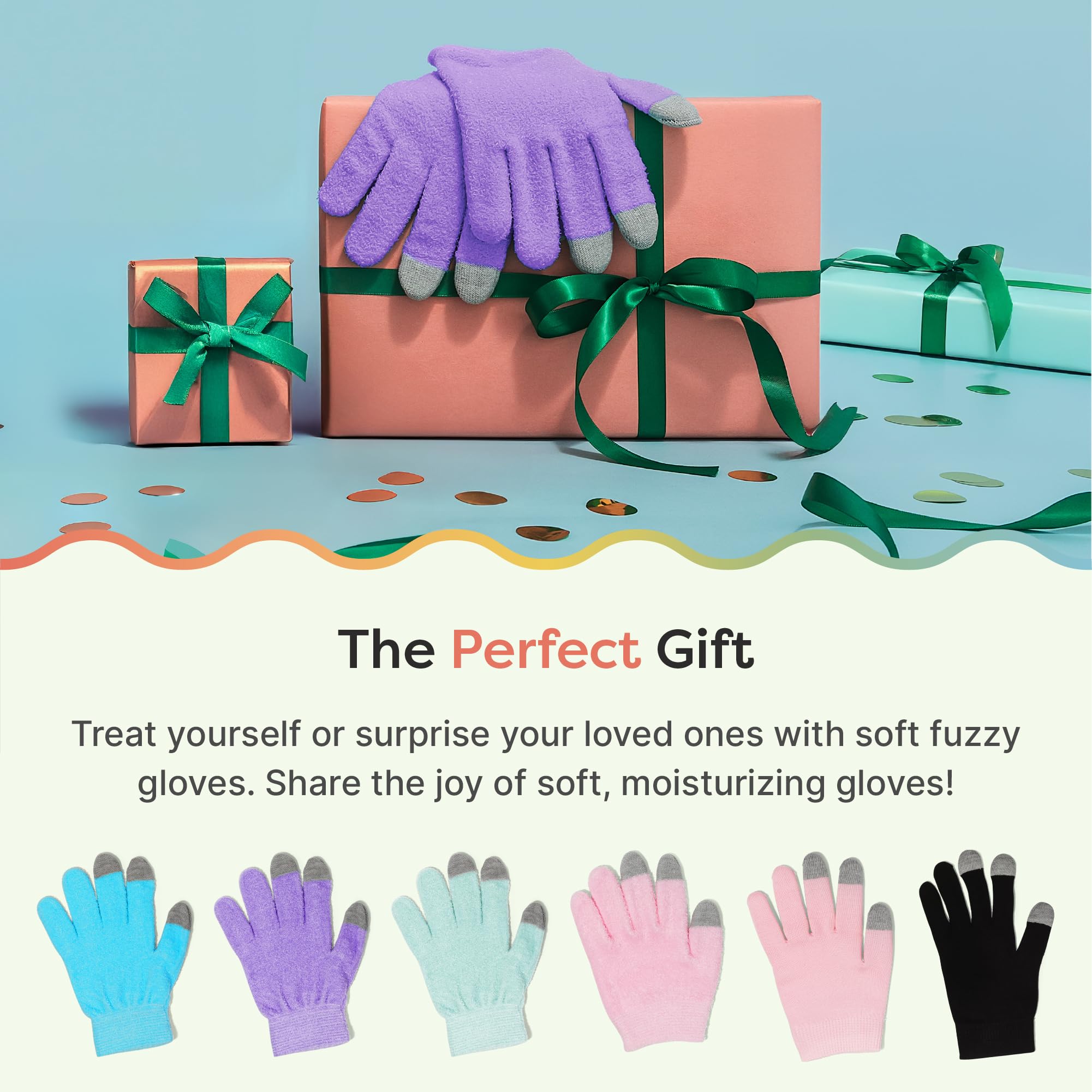 ZenToes gloves shown in an at-home care setting for hydration.