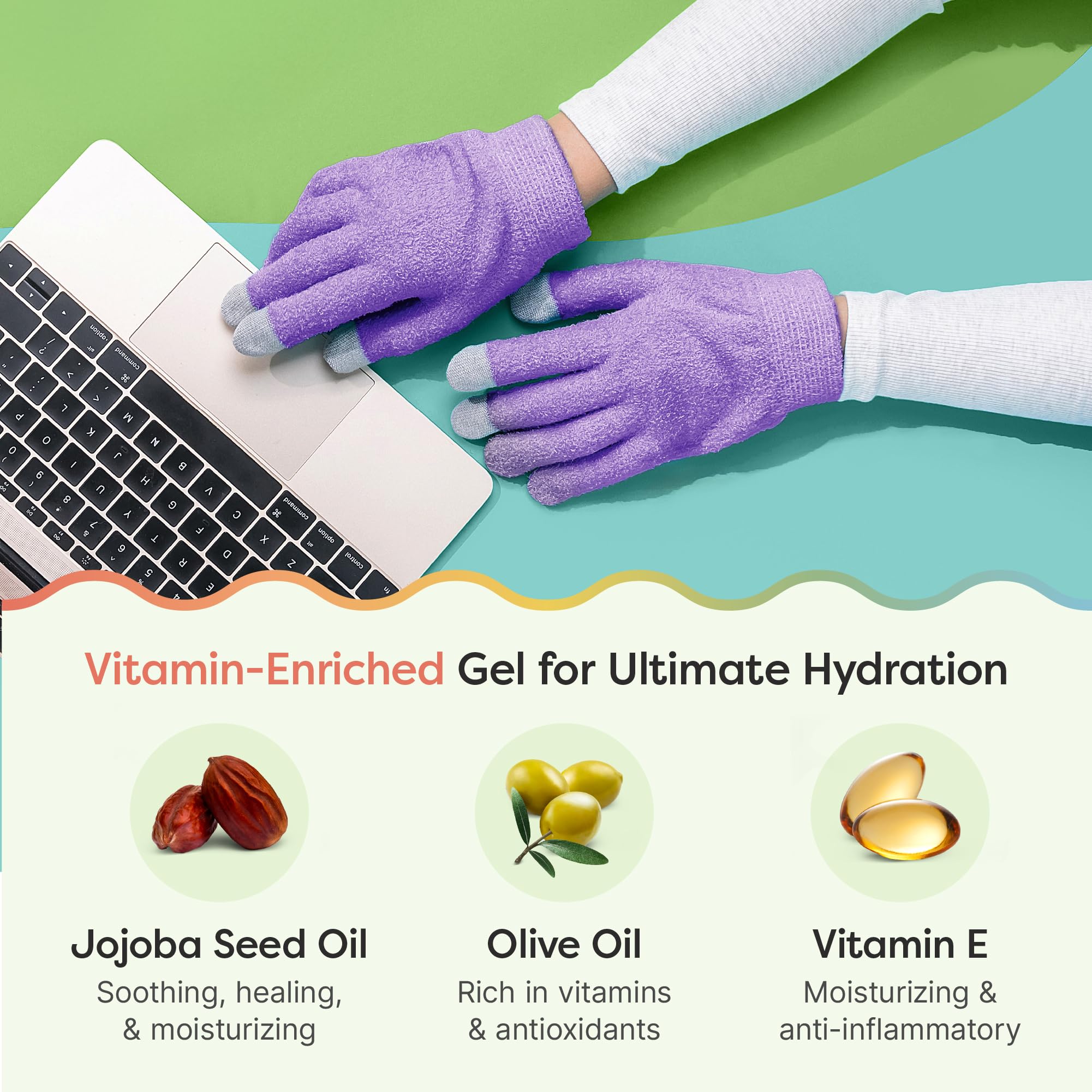 ZenToes Moisturizing Gloves ready for night use to moisturize dry skin.