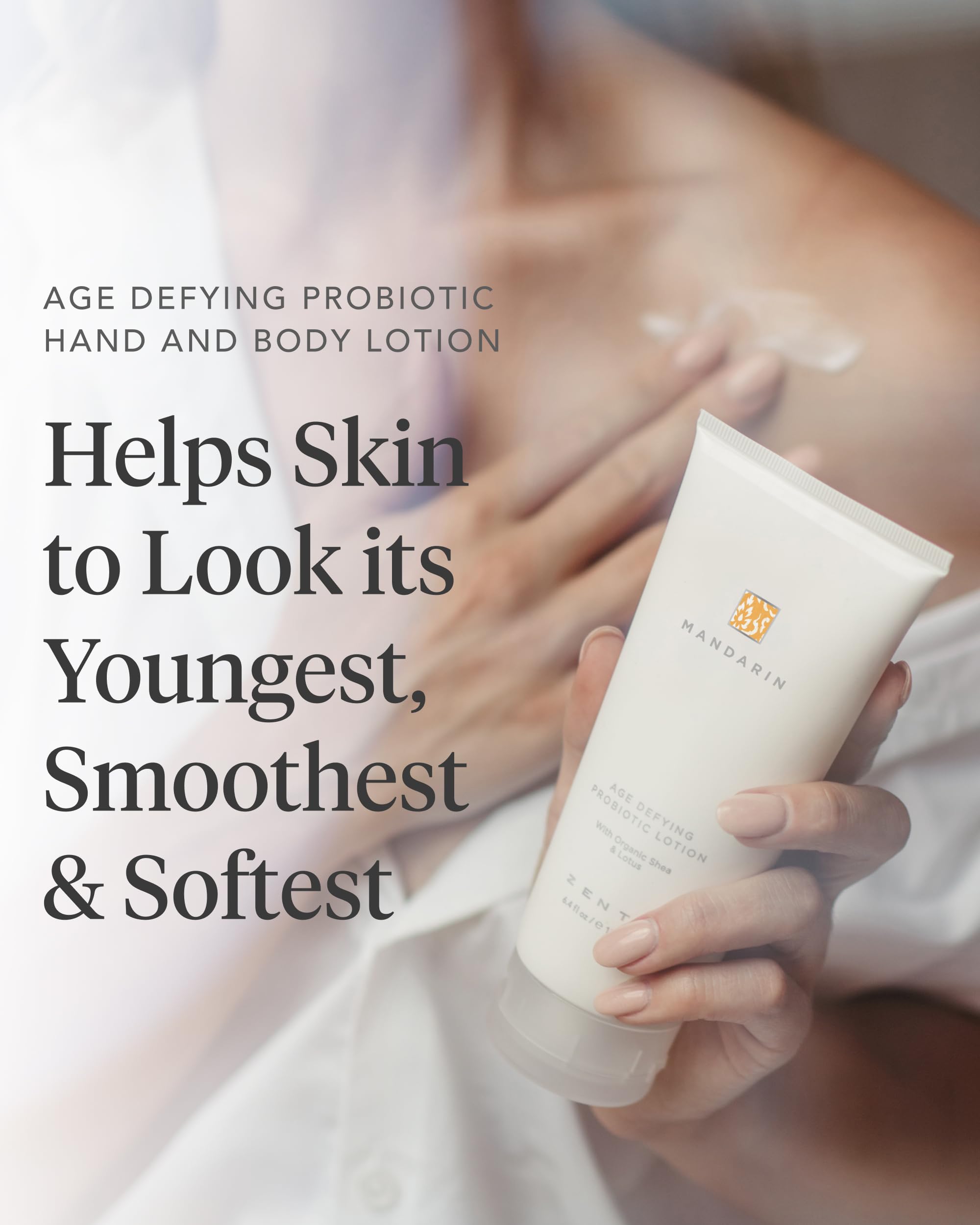 Creamy lotion texture close-up emphasizes luxurious moisture from Zents.