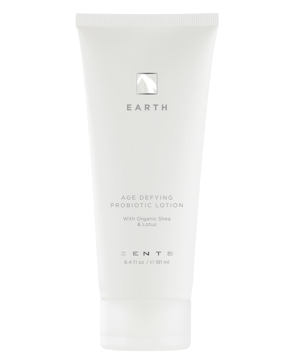 ZENTS Age-Defying Lotion Earth bottle delivers daily hydration.
