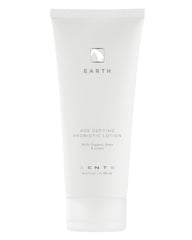 ZENTS Age-Defying Lotion Earth bottle delivers daily hydration.