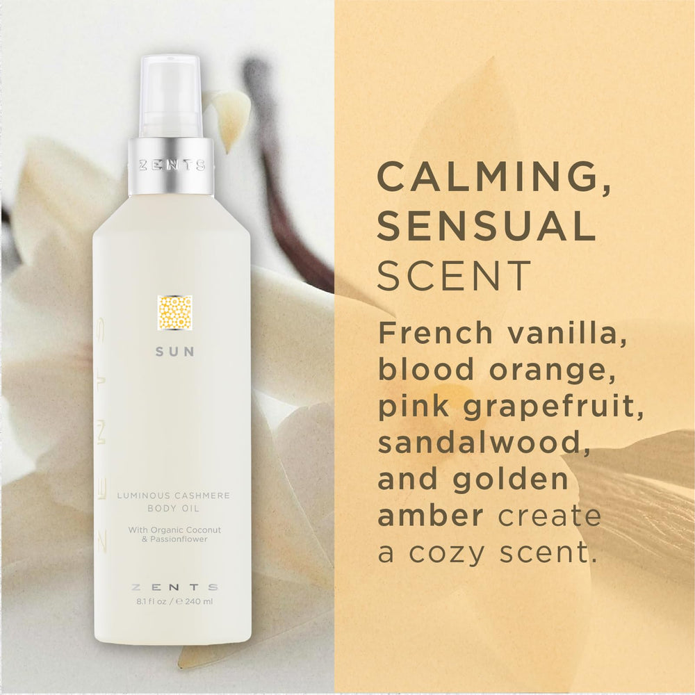 Cashmere texture on skin demonstrates lightweight hydration and smooth finish.