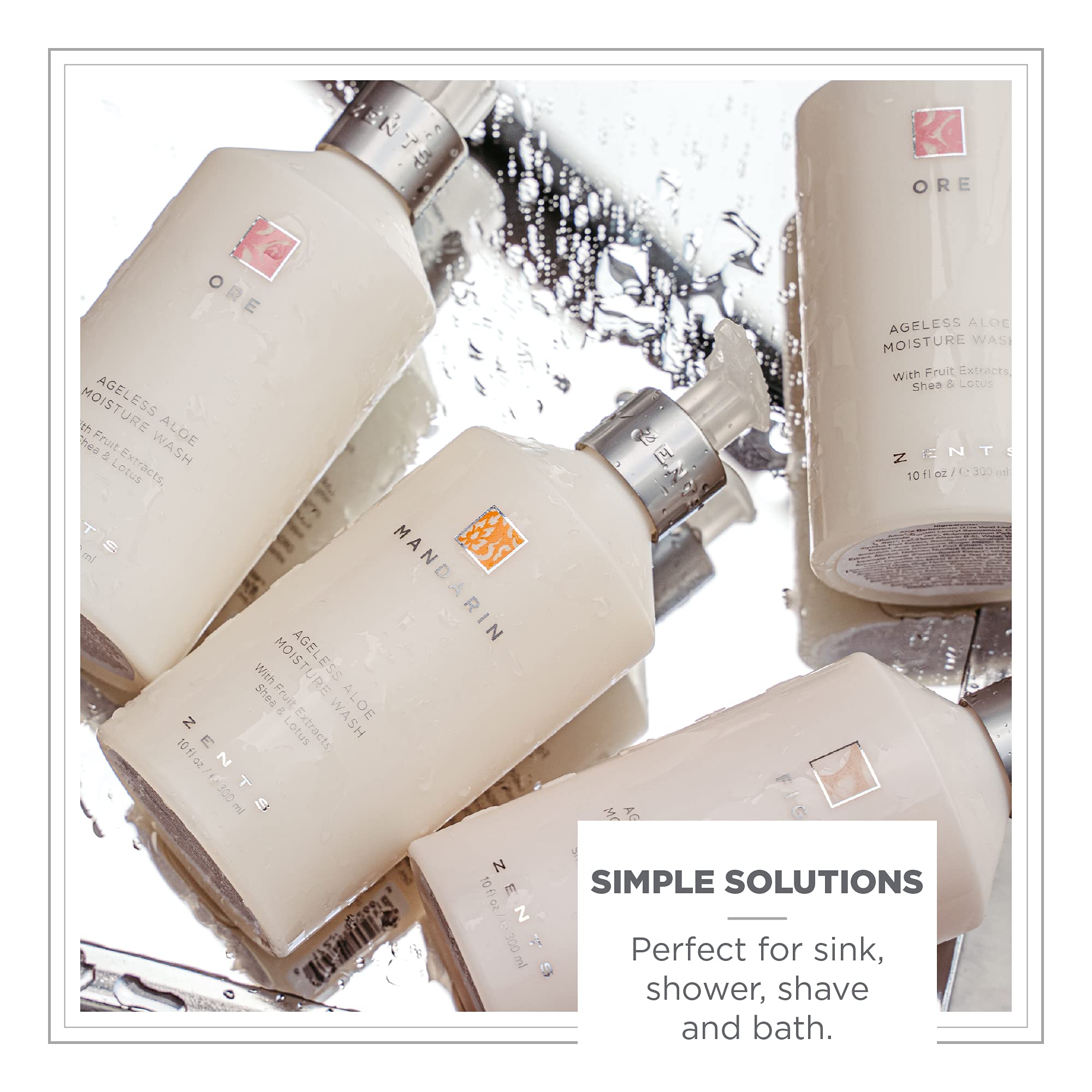 ZENTS Aloe extract visible, soothing skin after wash