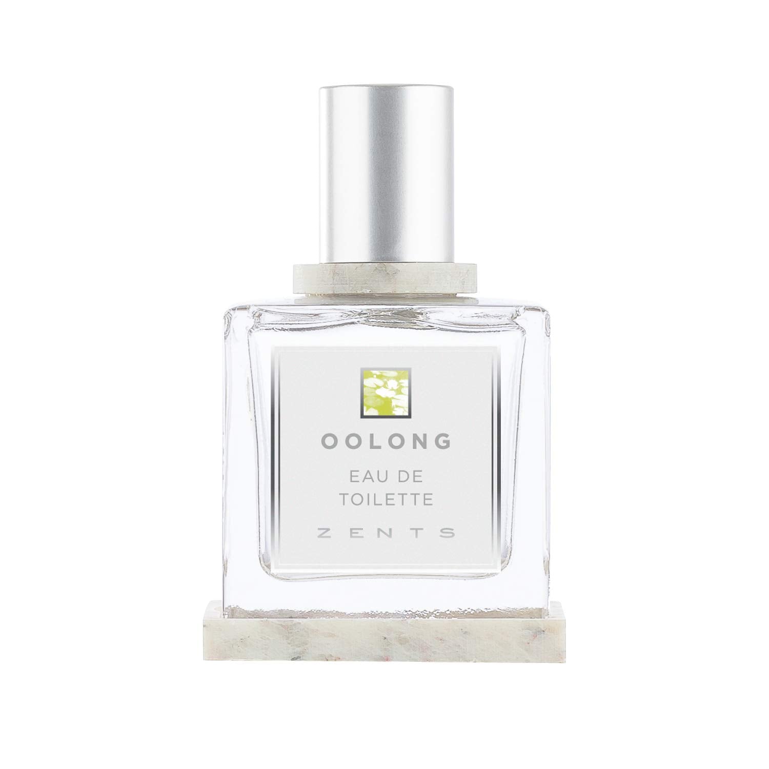 Zents Oolong EDP bottle close-up, crisp lime and lavender notes for everyday freshness.