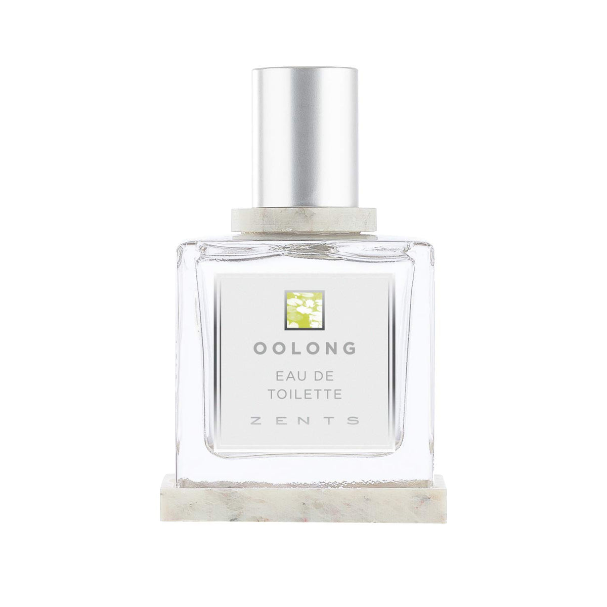 Zents Oolong EDP bottle close-up, crisp lime and lavender notes for everyday freshness.