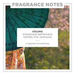Zents Oolong EDP spray on skin conveys herbal tea harmony.