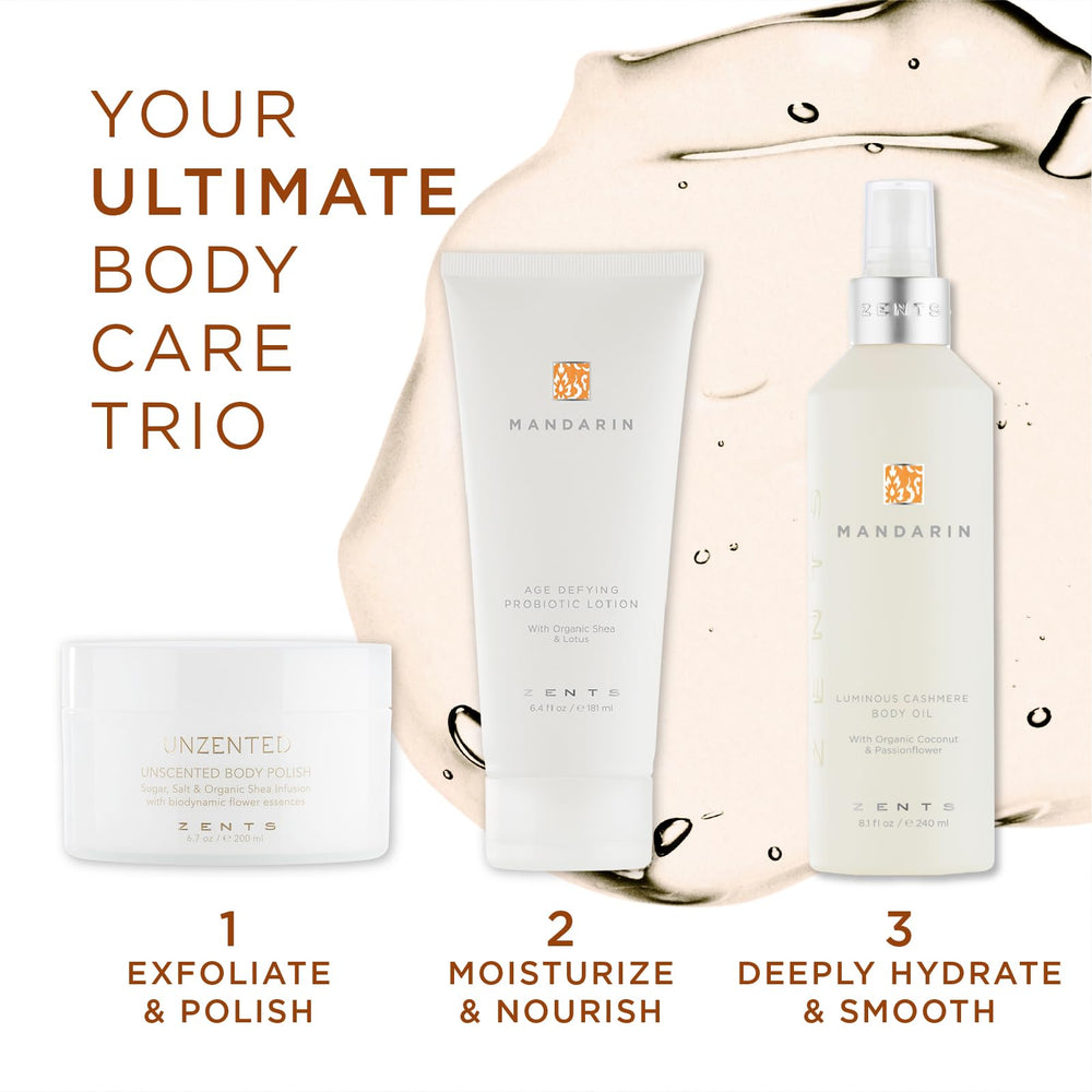 Zents Luminous Cashmere Body Oil silky texture delivering hydration