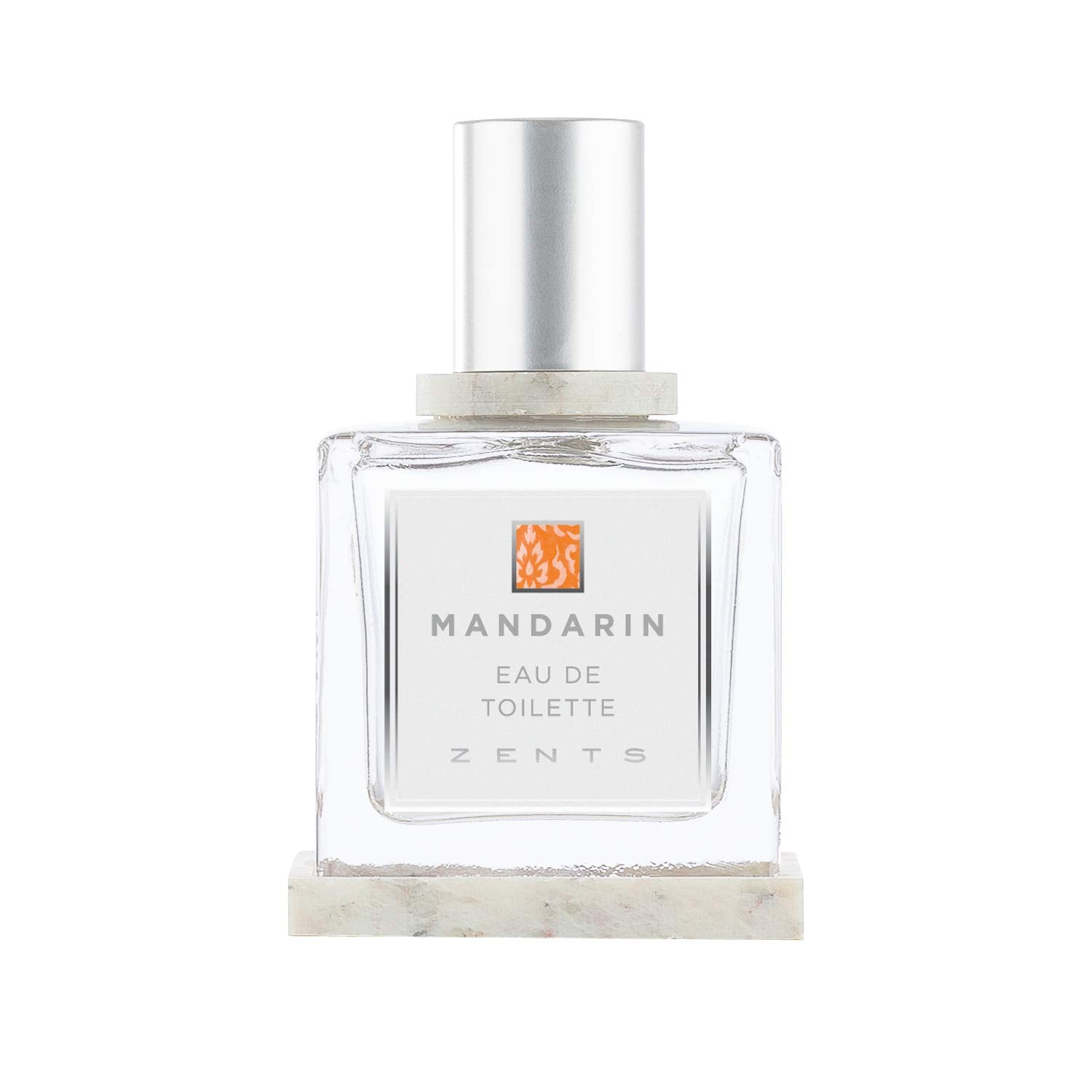 Zents Mandarin Eau de Parfum bottle showing citrus and spice harmony for everyday wear.