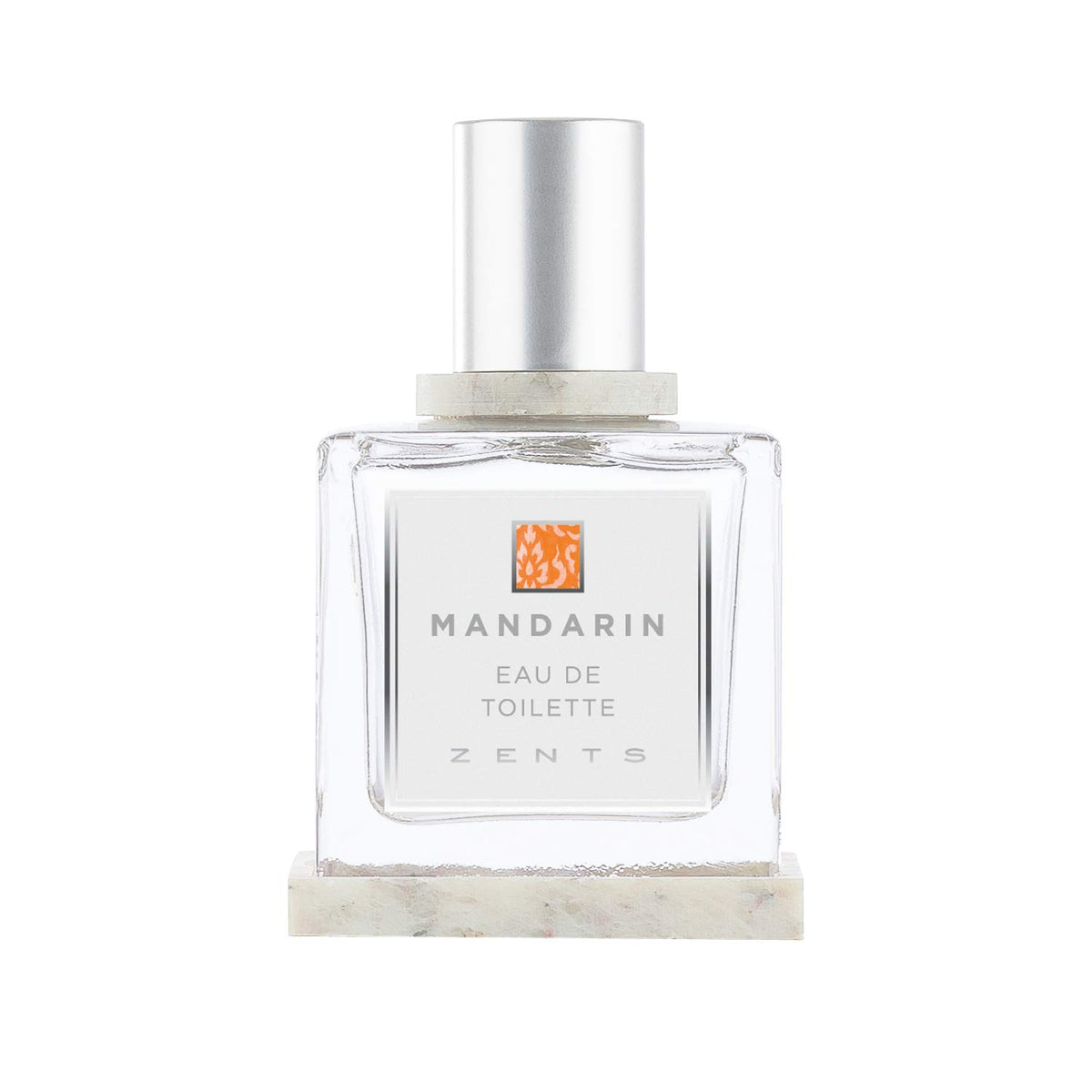 Zents Mandarin Eau de Parfum bottle showing citrus and spice harmony for everyday wear.