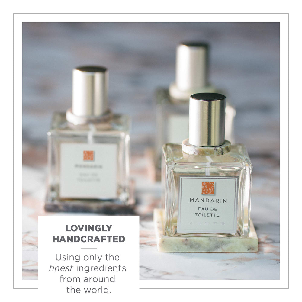 Vanilla bean and saffron warmth noted in the Zents Mandarin heart.