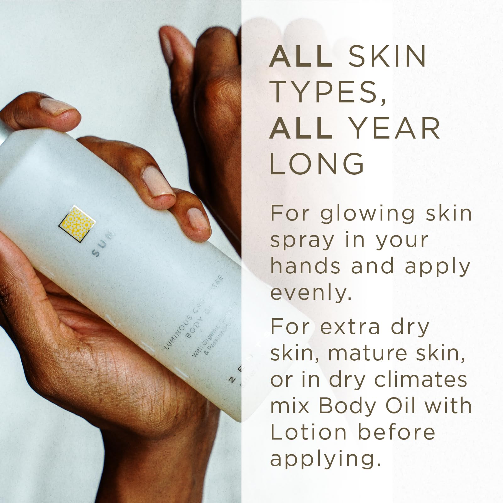 Eco-conscious packaging from Zents highlights clean, vegan beauty practices.