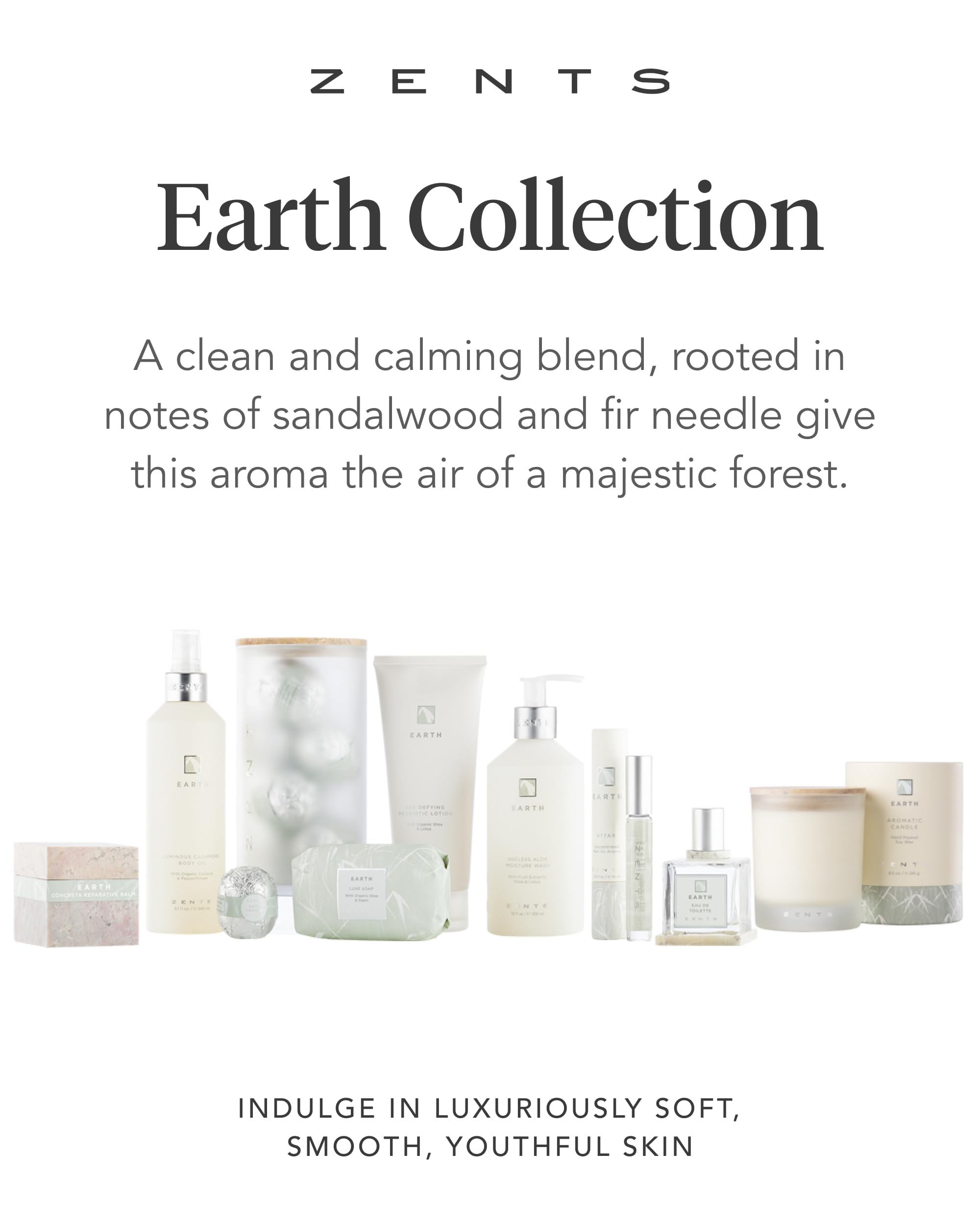 ZENTS sandalwood-fir aroma evokes forest freshness.