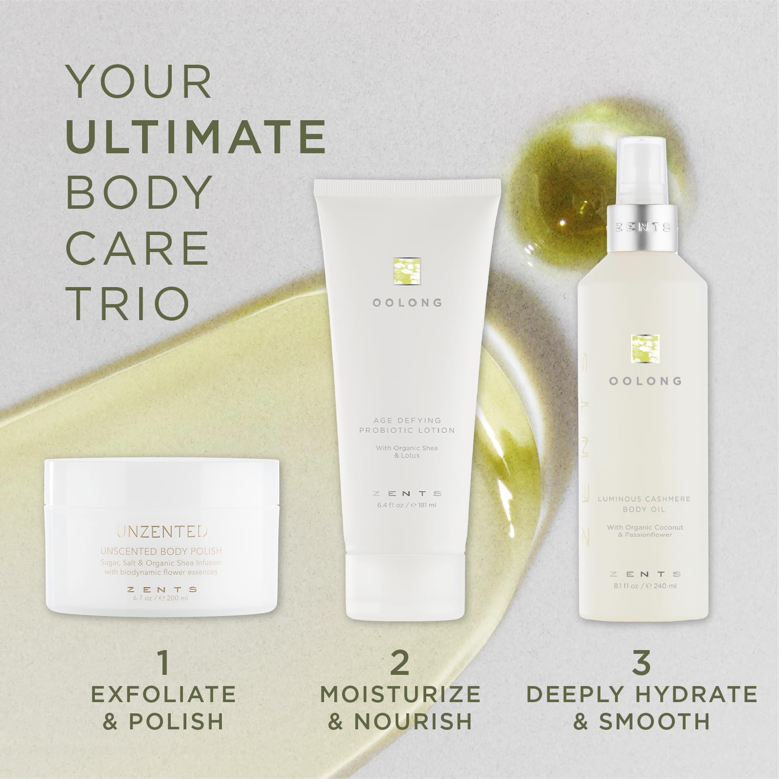 Sun-kissed glow on skin after using Zents cashmere oil.