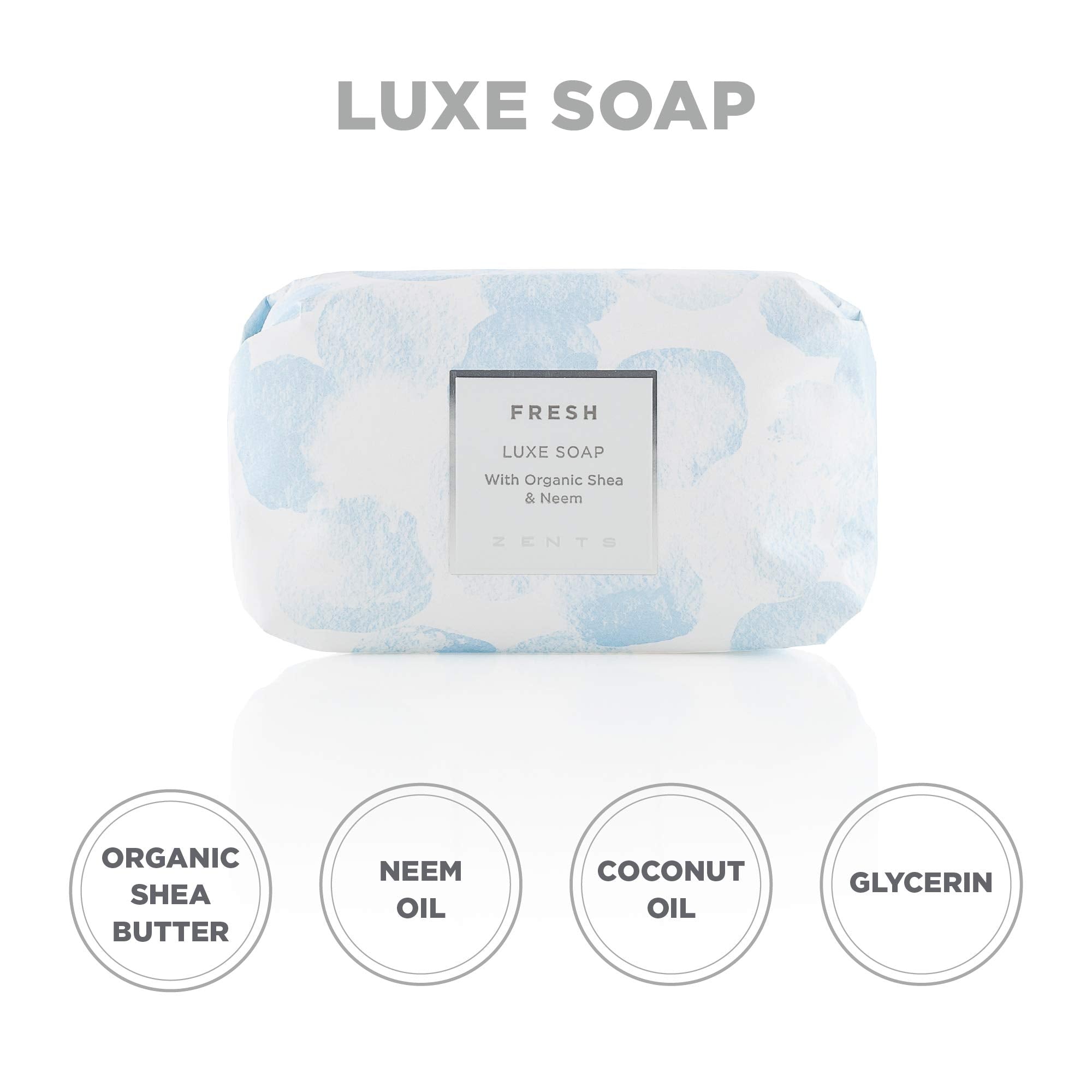 ZENTS fresh fragrance notes of cucumber and linden evoke clean morning routine.