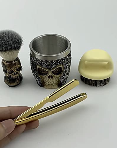 Zenzod Skull beard ring brush for detailed grooming
