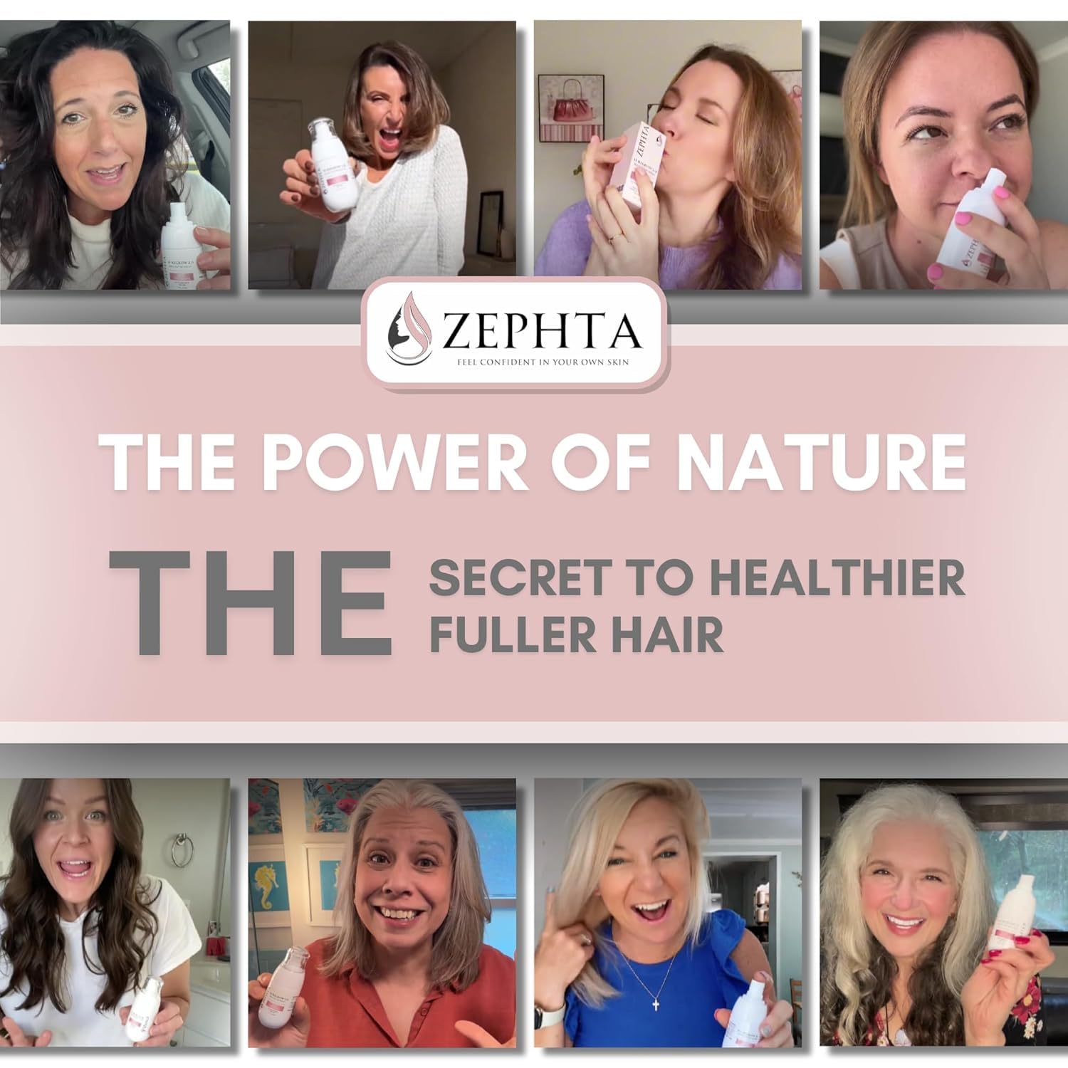 Zephta H-Regrow unisex formula suitable for both men and women with thinning scalp.