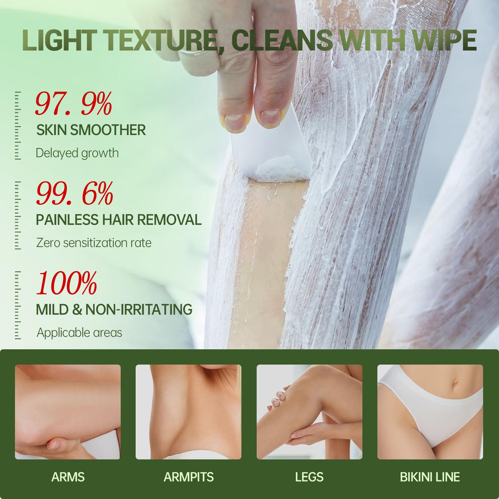 Zeponyx Hair Removal Cream leg application shows smooth, even coverage.