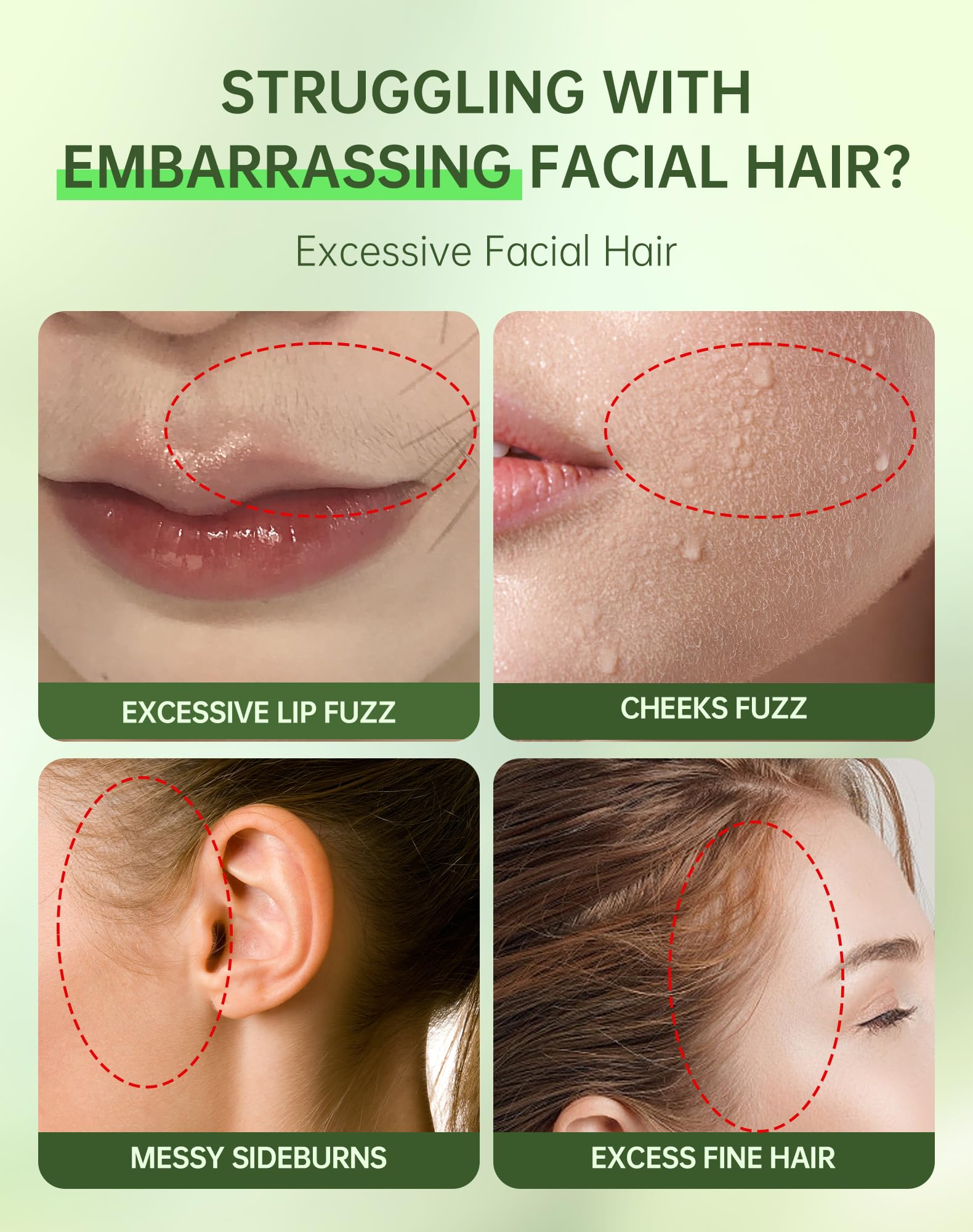Zeponyx chin hair removal cream delivering quick, comfortable results.