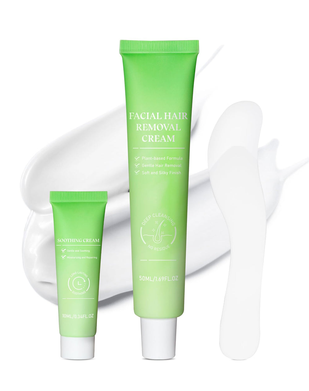 Zeponyx upper lip hair removal cream in action for silky, hair-free skin.