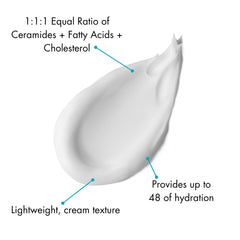ZERAFITE Barrier Repair texture on hand conveys non-greasy finish