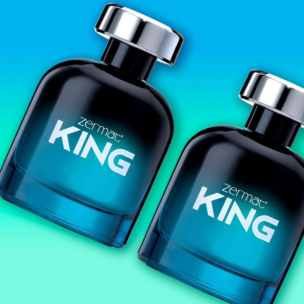 Zermat King bottle with woodsy scent notes visible on label