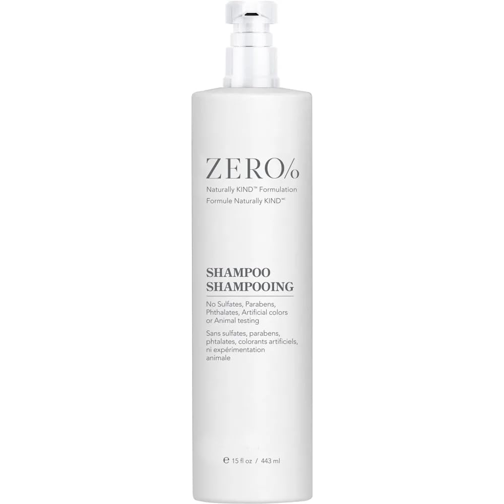 ZERO% Gilchrist & Soames shampoo pump bottle enables mess-free daily cleansing