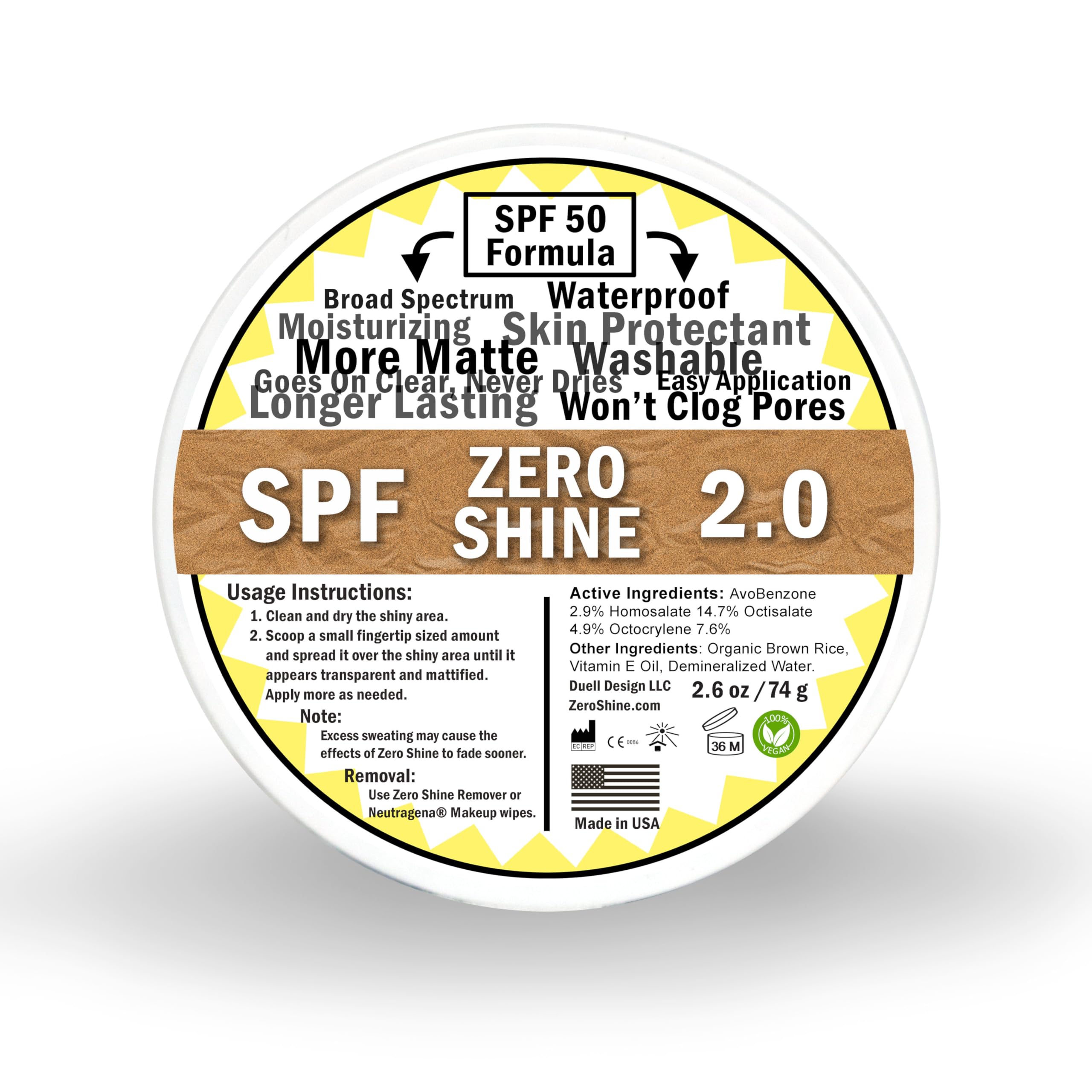 Zero Shine SPF small jar close-up shows creamy texture for scalp moisture and matte finish