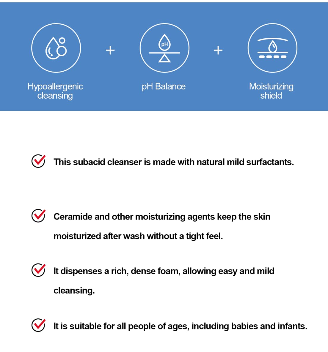 ZEROID Foaming Cleanser apply massage demonstrates soothing cleansing for sensitive skin
