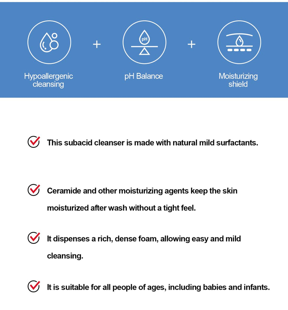 ZEROID Foaming Cleanser apply massage demonstrates soothing cleansing for sensitive skin
