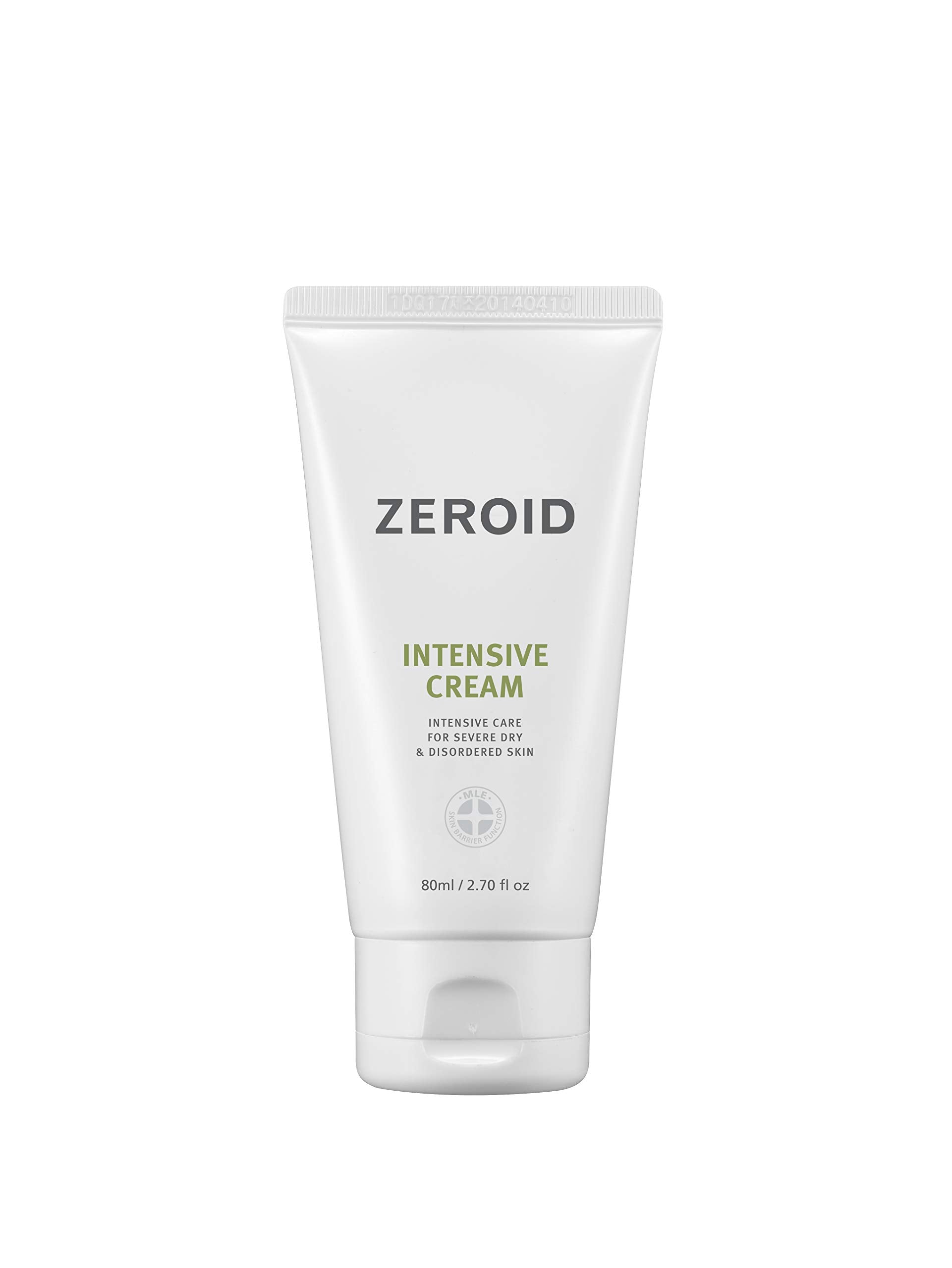 ZEROID Intensive Cream bottle close-up for dry skin care.