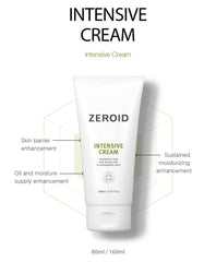 ZEROID Intensive Cream jar close-up showing rich texture.