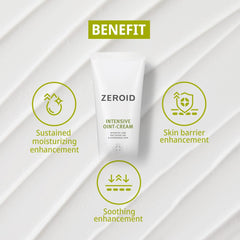 ZEROID Intensive Oint-Cream packaging box showcasing fragrance-free, safe formulation.
