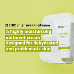 ZEROID Intensive Oint-Cream texture closeup highlighting rich, nourishing shea and cocoa butters.
