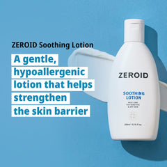 ZeroID lotion texture close-up highlighting lightweight, fast-absorbing hydration.
