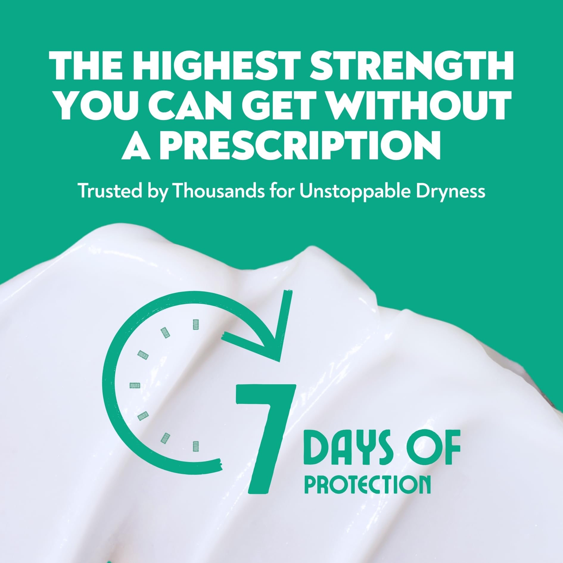 ZeroSweat lotion pump dispenser—easy, even application and strong sweat reduction.