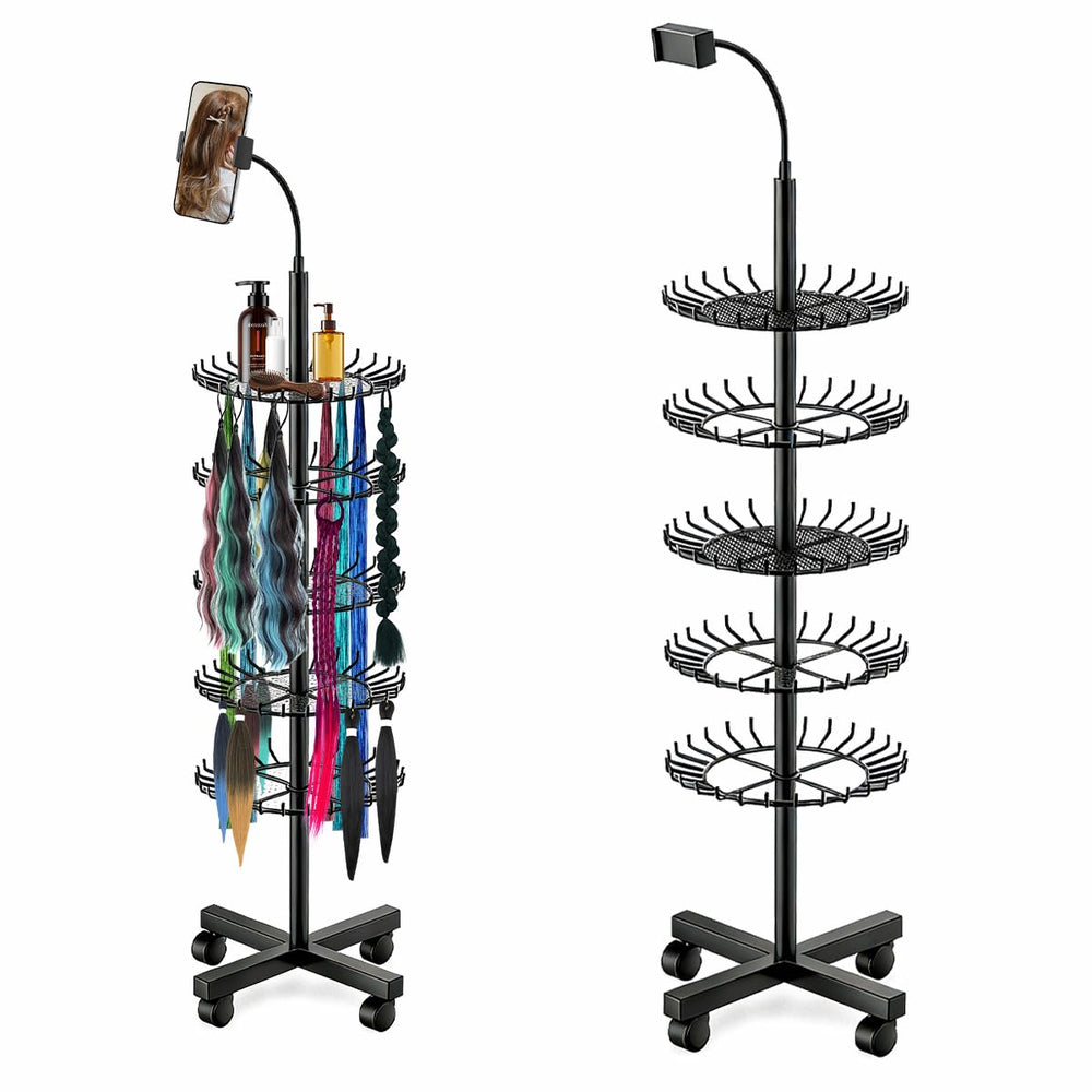 ZERTNROW height-adjustable braiding hair rack stand for comfortable work posture