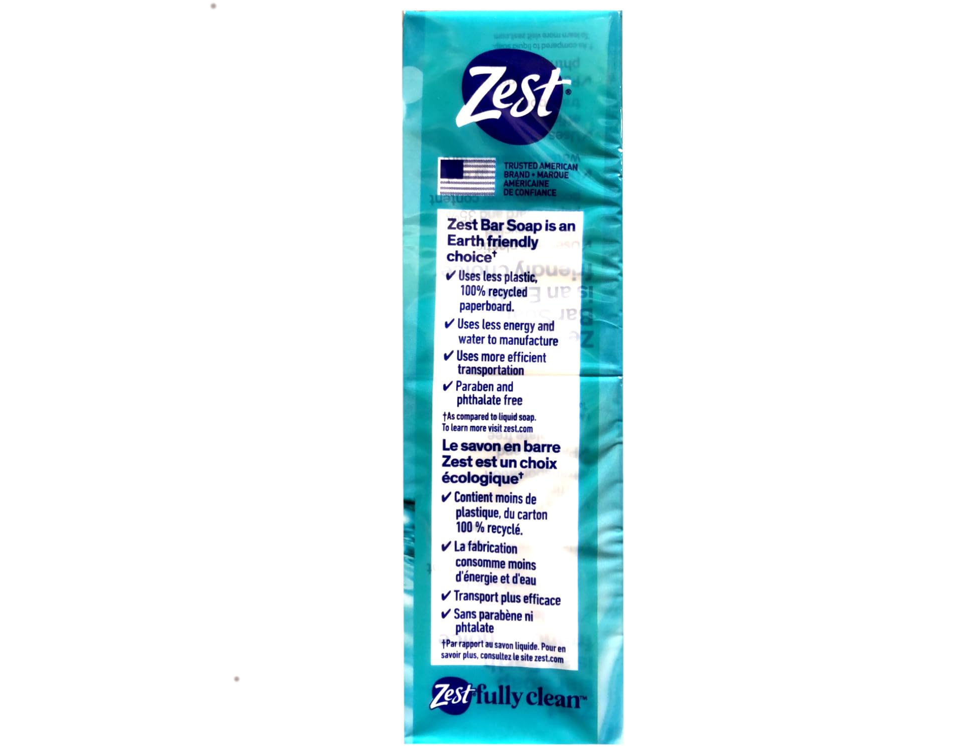 Shower scene with Zest Aqua Bar Soap highlighting a refreshing scent