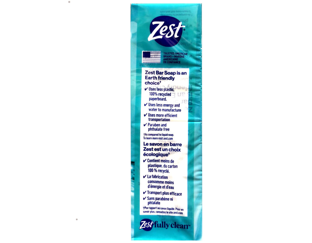 Shower scene with Zest Aqua Bar Soap highlighting a refreshing scent