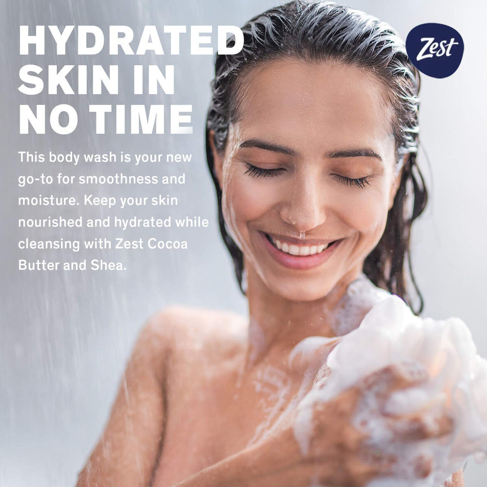 Zest Cocoa Butter and Shea is paraben-free, supporting gentle cleansing for all skin types.