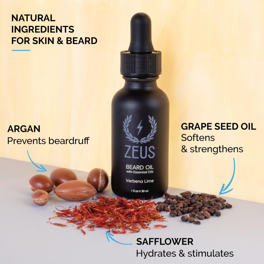 ZEUS beard oil softening-beard highlights soft, manageable hair with subtle shine