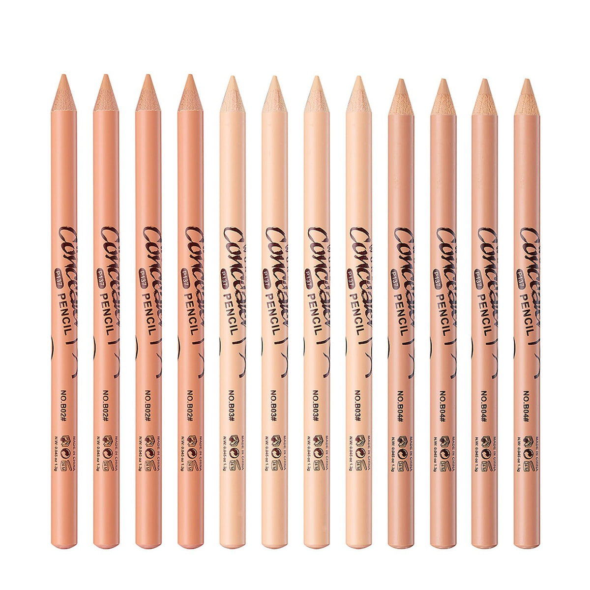 ZEVNI Wonder Concealer Pencil 12p kit close-up showing compact portability and color trio range.