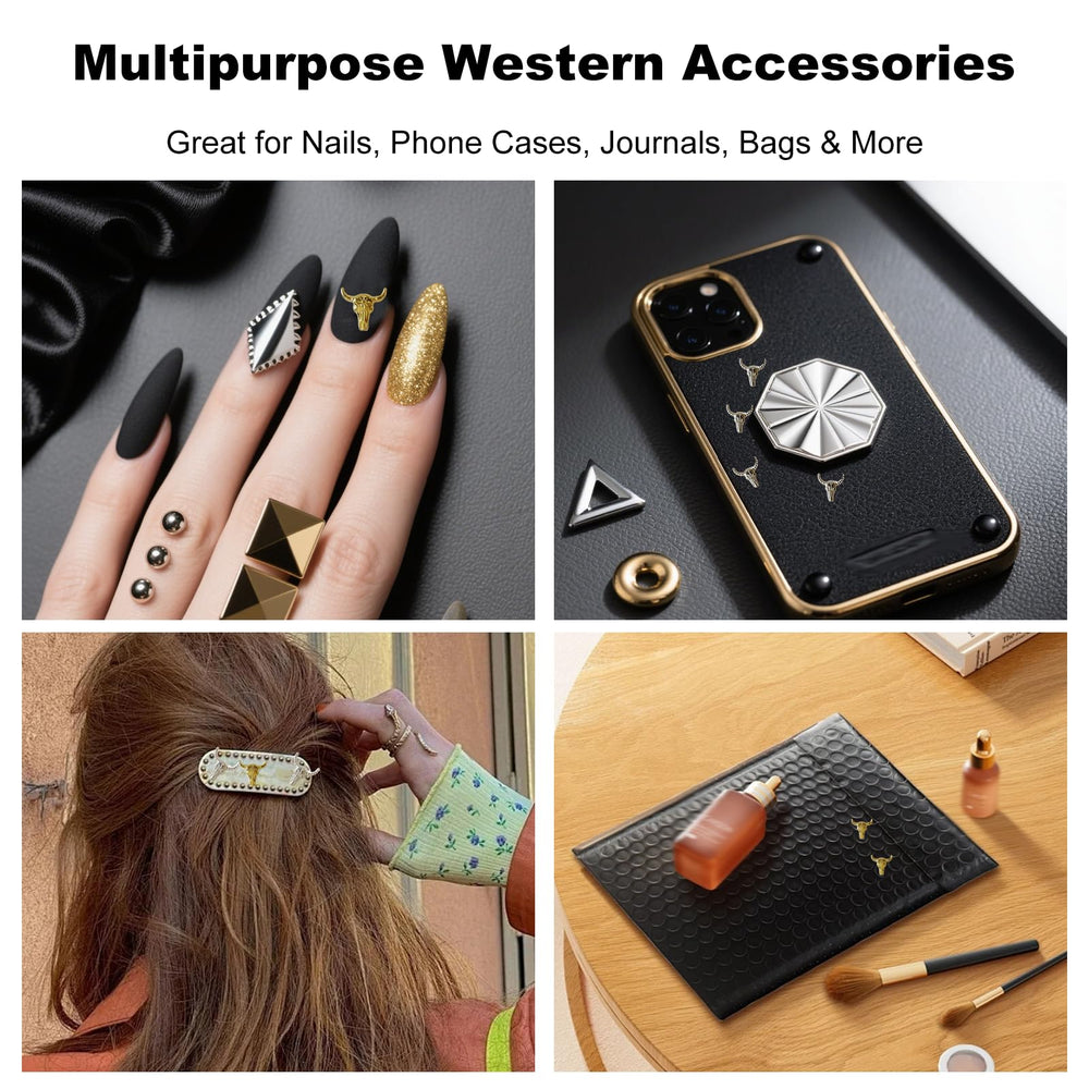 ZGGAZCA cowgirl nail art accents versatile for crafts and accessories