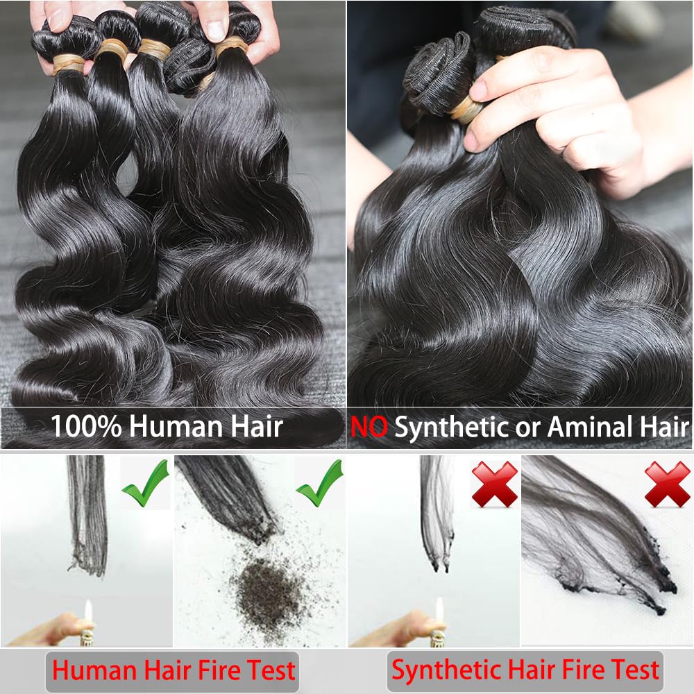 ZGWG 12A Body Wave Bundles 20-inch, durable and reusable hair option.