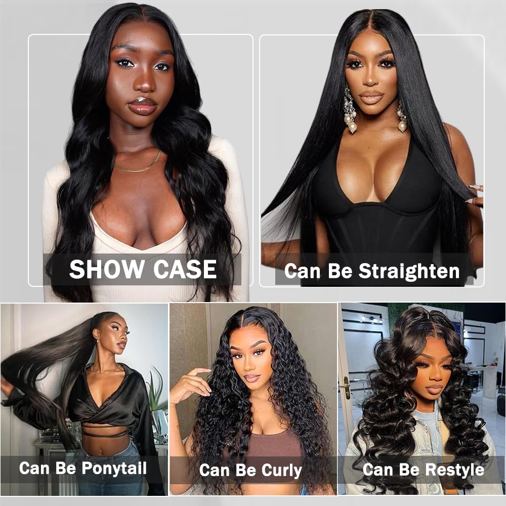 ZGWG natural black bundles, ready to blend with your own hair.