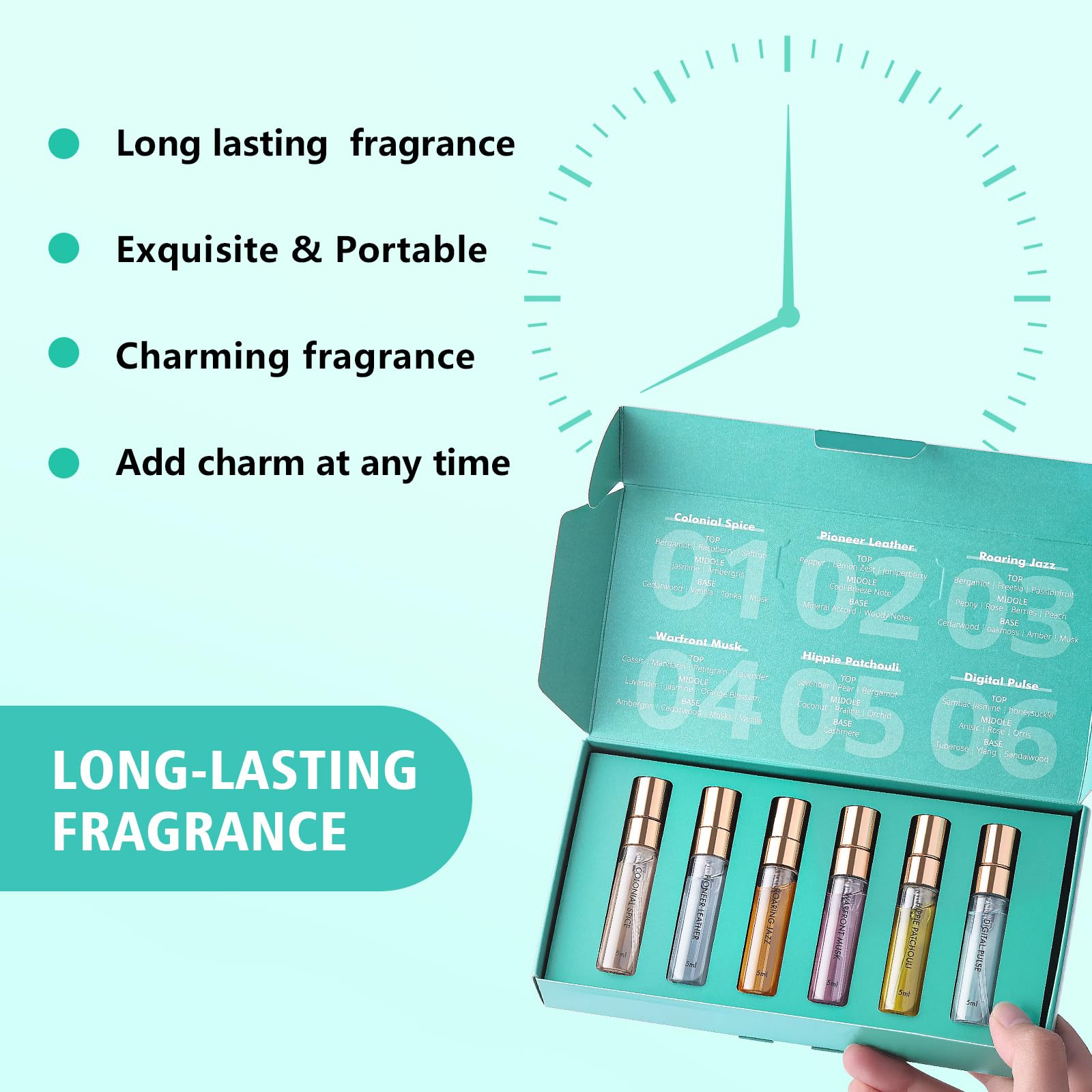 Zgxhga Time Echoes travel-friendly set fits purses and bags.