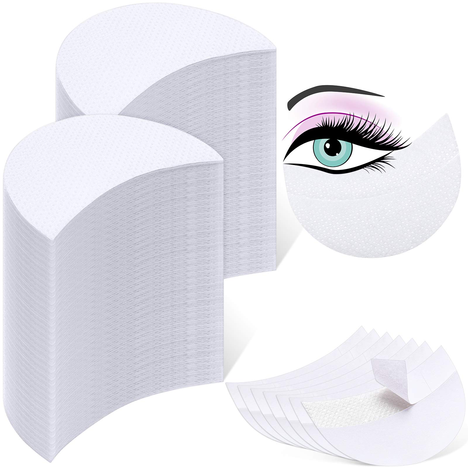 Zhanmai white eyeshadow pad shields provide clean under-eye protection for precise makeup.